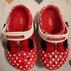 CROCS Kids Red Minnie Mouse Slippers